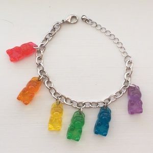 Justice | Rainbow Bear Charm Bracelet